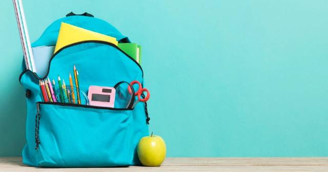 Pakket skoletaske klar til første skoledag 2024